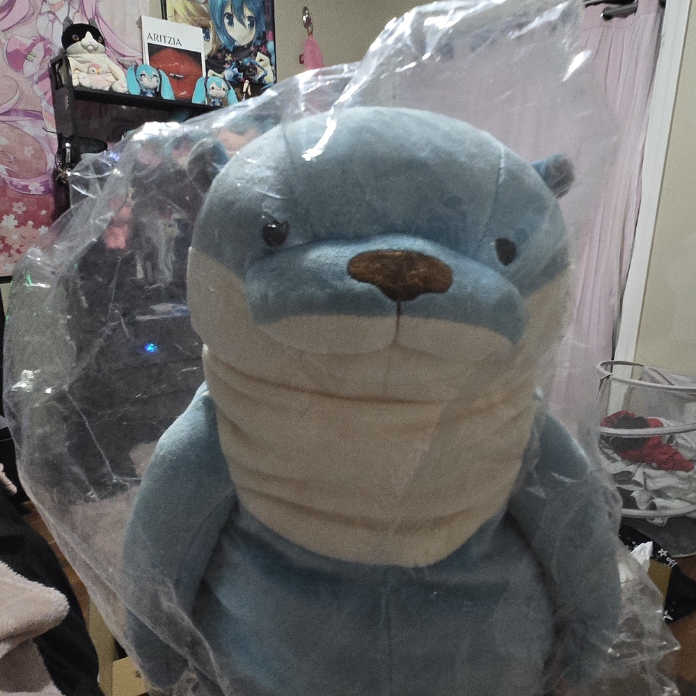 Blue Plush Otter Toy